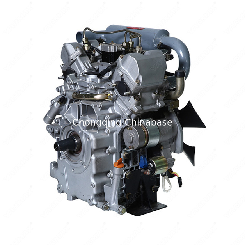 Moteur diesel refroidi à l'eau 2V80 17.6HP 13.0kW V jumeau 4 temps à faible bruit