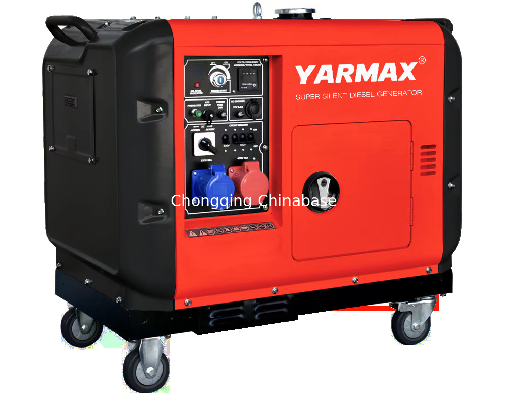 Cylindre simple silencieux portatif du générateur diesel 9.6KW 10.4KW 1105FE de YM13800T
