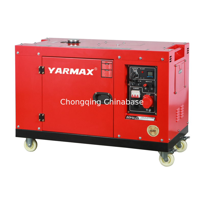 Cylindre simple silencieux portatif du générateur diesel 9.6KW 10.4KW 1105FE de YM13800T